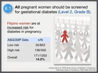 Philippine CPG on Diagnosis & Screening for Gestational Diabetes | PDF