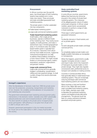 Agricultural pricing and public procurement in Sub-Saharan Africa | PDF