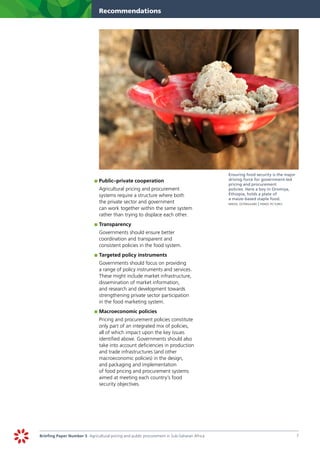 Agricultural pricing and public procurement in Sub-Saharan Africa | PDF
