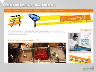by iTubb.net 
ตัวอย่างการแสดงผลโฆษณา 
21 
 