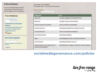 socialmediagovernance.com/policies
 