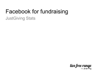 Facebook for fundraising
JustGiving Stats
 