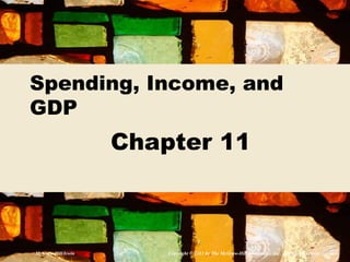 Spending, Income, and
GDP
                    Chapter 11



McGraw-Hill/Irwin       Copyright © 2011 by The McGraw-Hill Companies, Inc. All rights reserved.
 