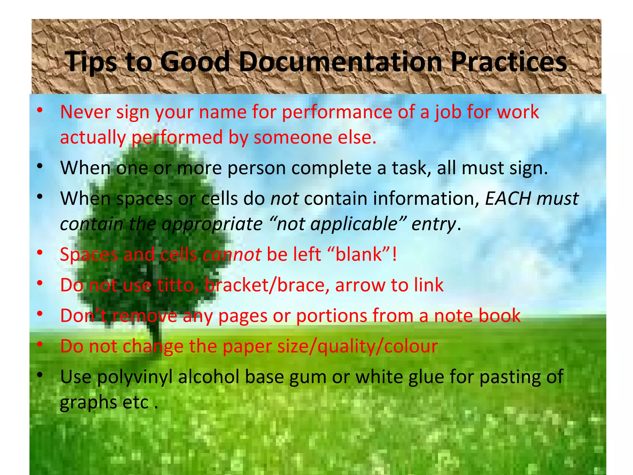 Good Documentation Practices | PPT | Desktop Publishing | Computer ...