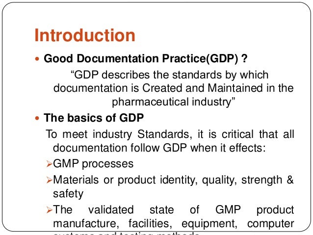 Pharmaceutical Documentation