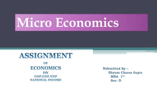Micro Economics
 