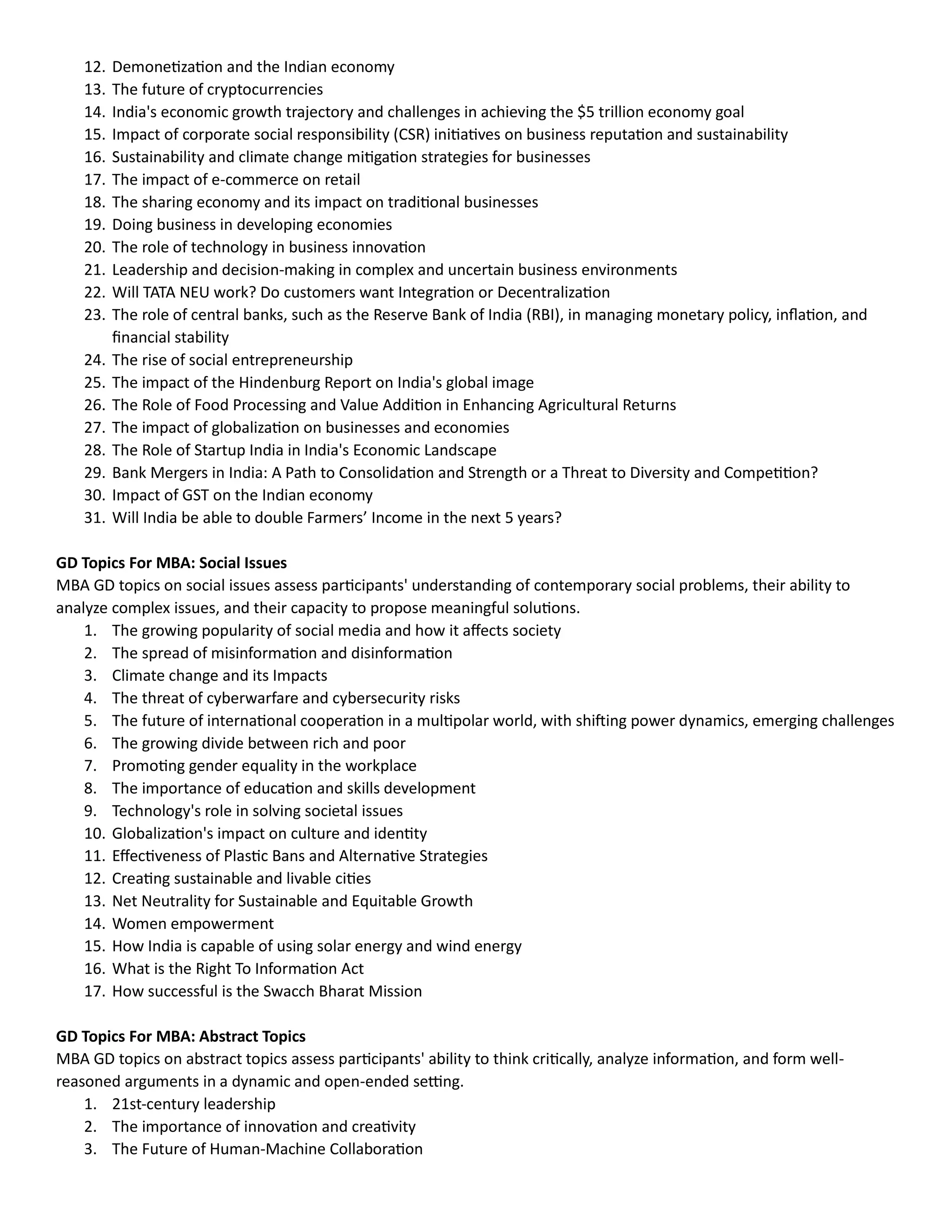 Some Potential GD PI Topics For 2024 Categorized Into Different some-potential-gd-pi-topics-for-2024-categorized-into-different