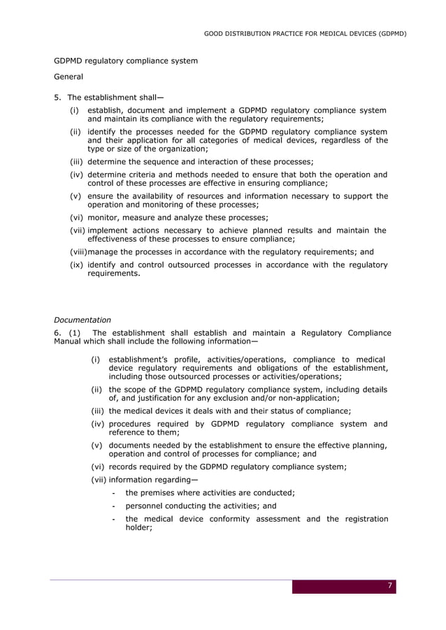 Good Distribution Practices For Medical Devices PDF