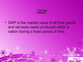 PPT OF GROSS DOMESTIC PRODUCT-MACRO ECONOMICS | PPT