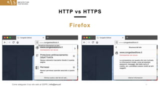 18Come adeguare il tuo sito web al GDPR | info@ars.srl
HTTP vs HTTPS
Firefox
 