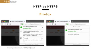 19Come adeguare il tuo sito web al GDPR | info@ars.srl
HTTP vs HTTPS
Firefox
 