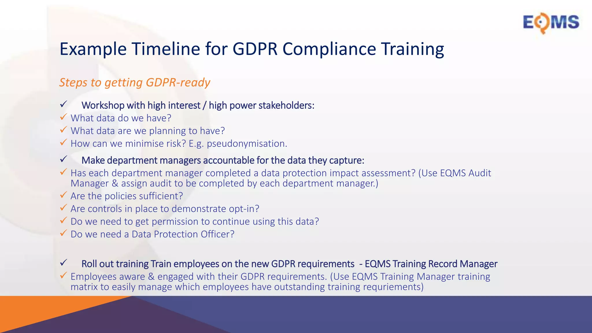 Preparing for GDPR: General Data Protection Regulation - Stakeholder ...