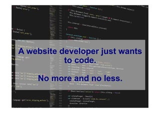 © Computer-Zauber
A website developer just wants
to code.
No more and no less.
 