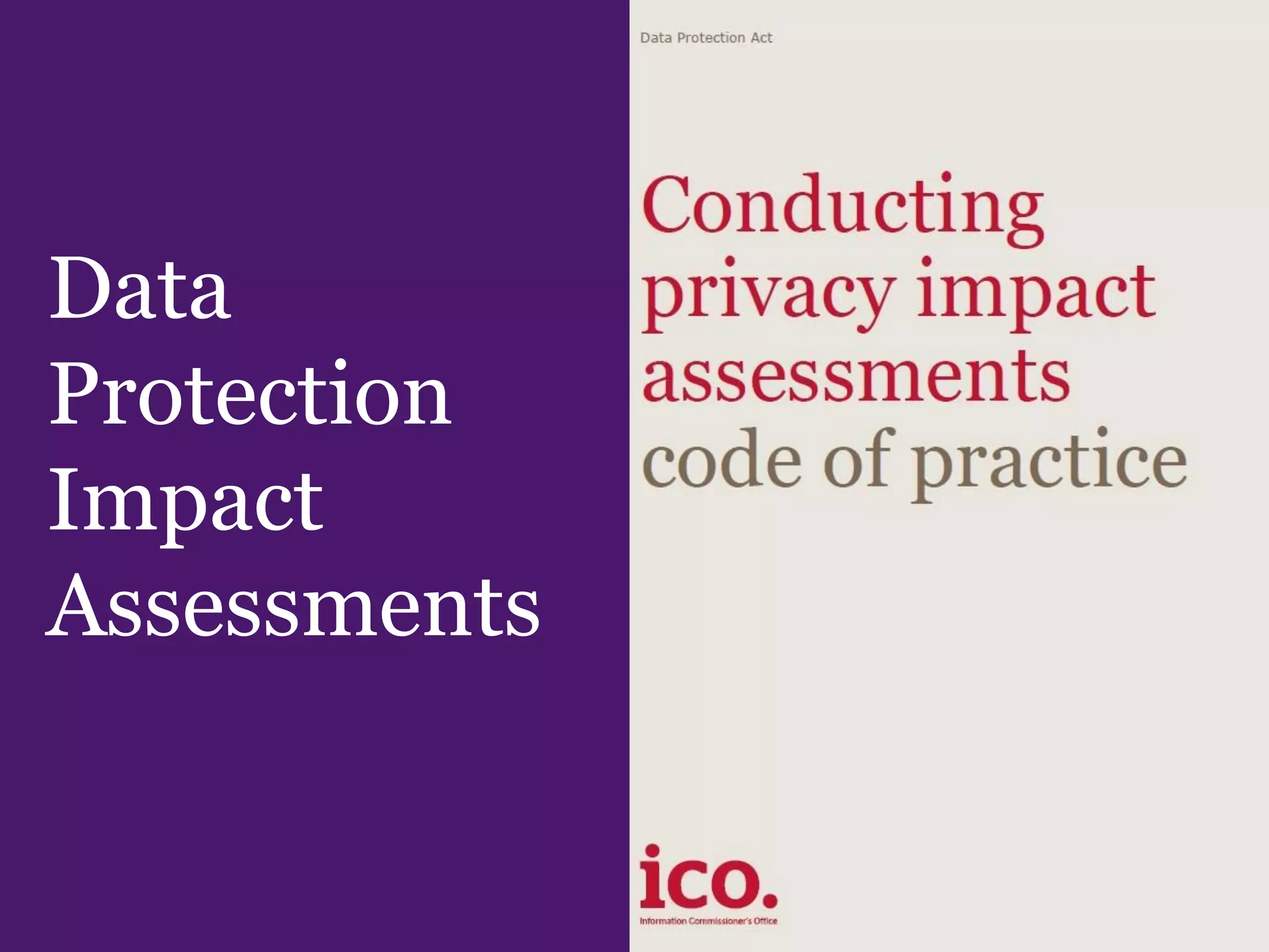 Data
Protection
Impact
Assessments
 