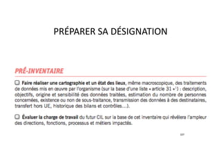 PRÉPARER	SA	DÉSIGNATION
107
 