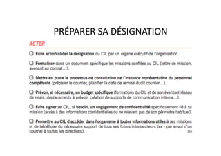 PRÉPARER	SA	DÉSIGNATION
109
 