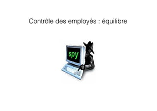 Contrôle des employés : équilibre
 