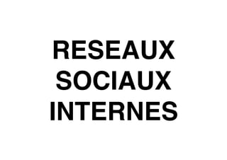 RESEAUX
SOCIAUX
INTERNES
 