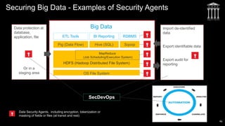 Virtual Machines
Docker
Data Security Agents, including encryption, tokenization or masking of fields or files (at transit...