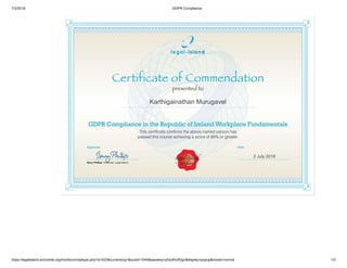 GDPR certificate