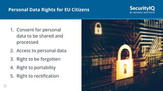 Business Regulations for EU Organizations
EU organizations may need to:
● Appoint a data protection officer
● Review data ...