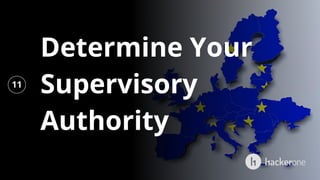 Determine Your
Supervisory
Authority
11
 