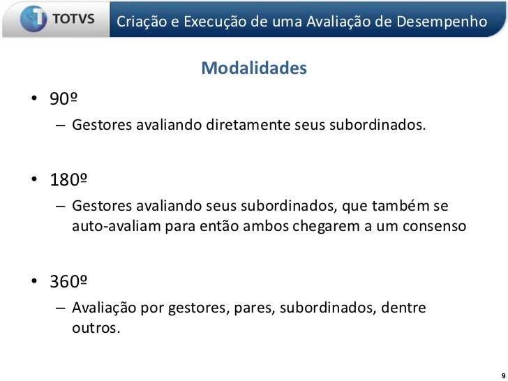 Avaliação De Desempenho 90 180 E 360 Graus