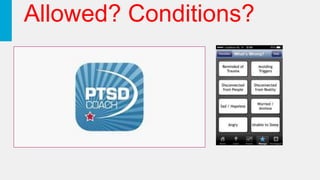 Allowed? Conditions?
 