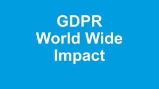 GDPR
World Wide
Impact
 