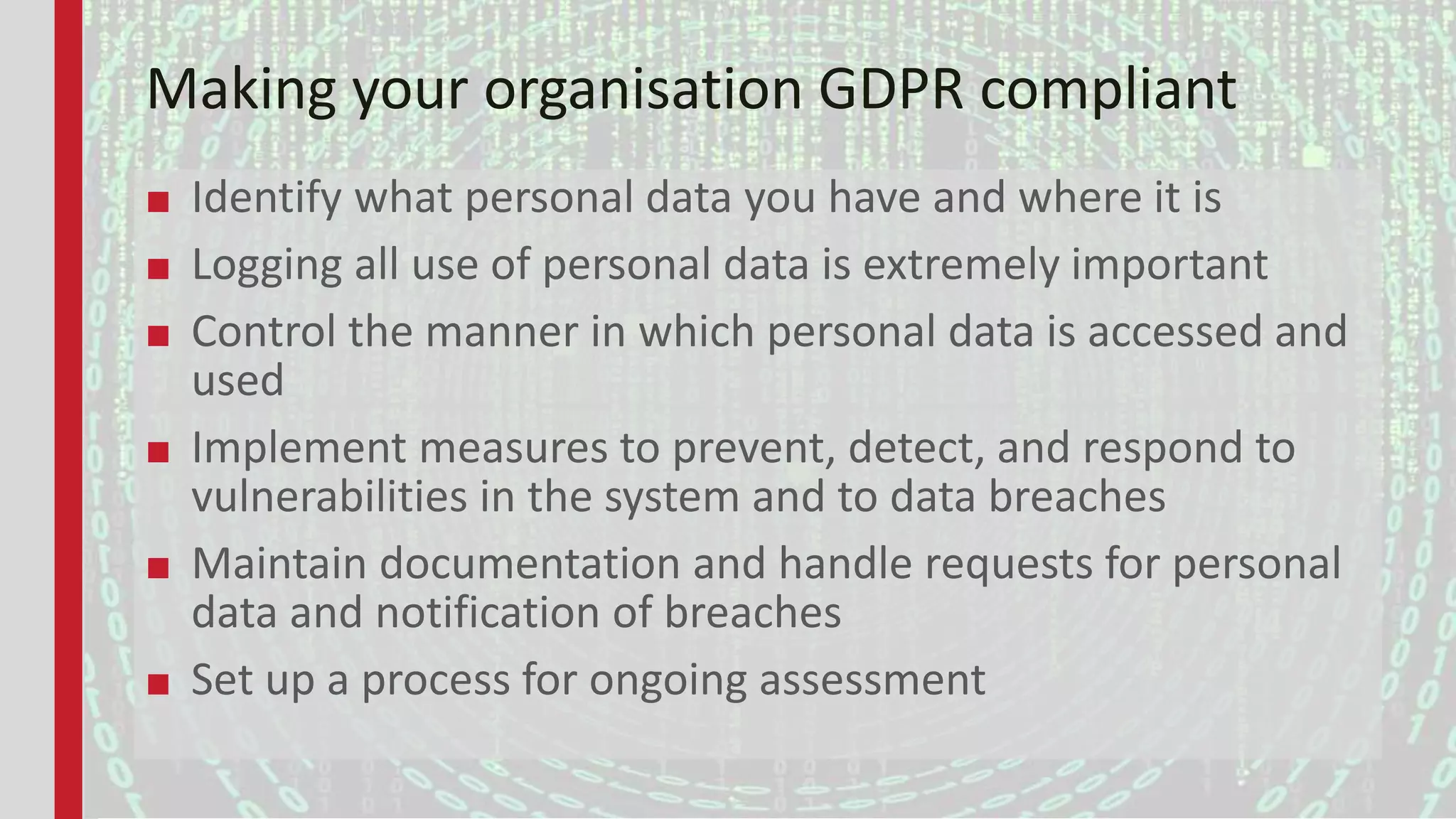 General Data Protection Regulation (GDPR) | PPTX | Internet Safety ...