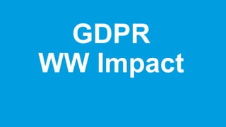 GDPR
WW Impact
 