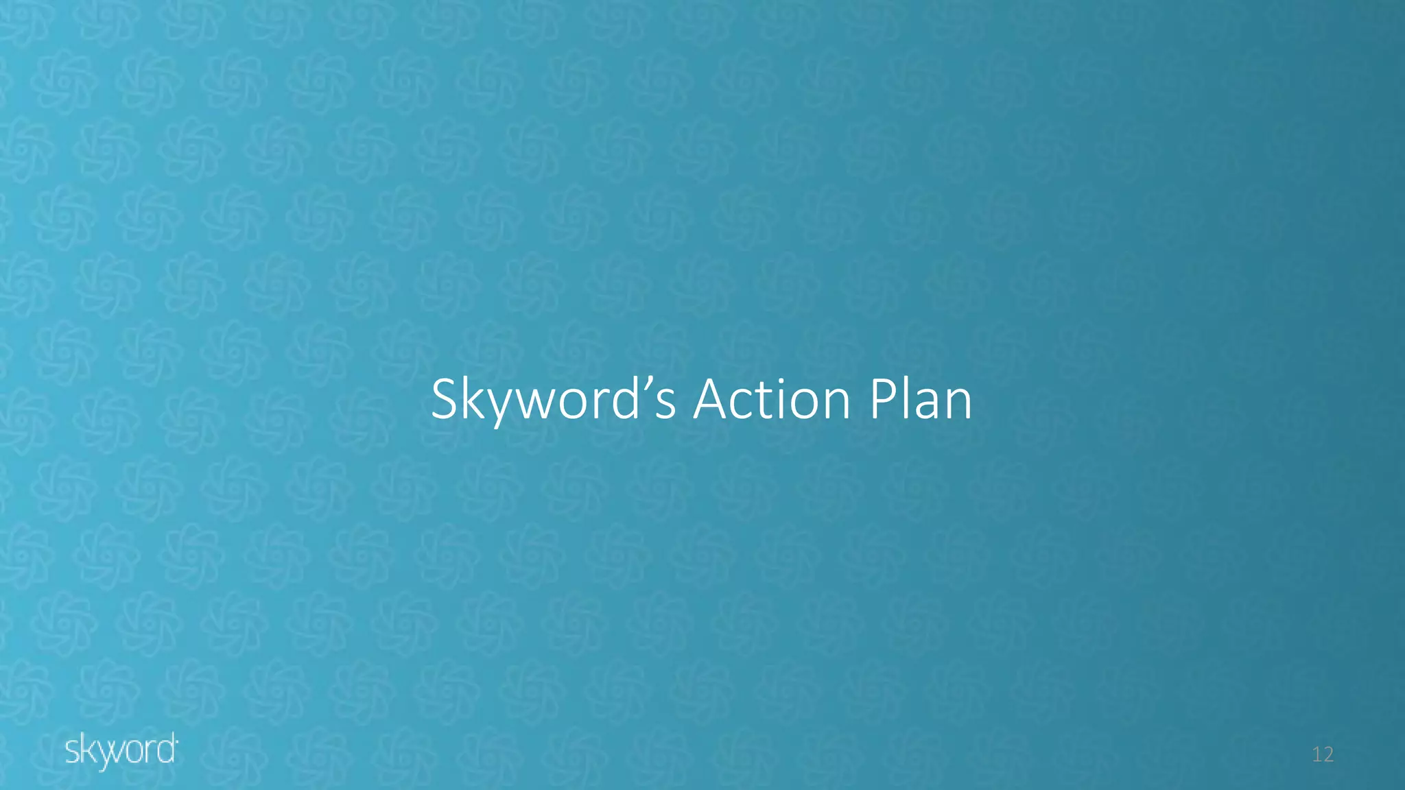 12
Skyword’s Action Plan
 