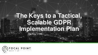 The Keys to a Tactical,
Scalable GDPR
Implementation Plan
 