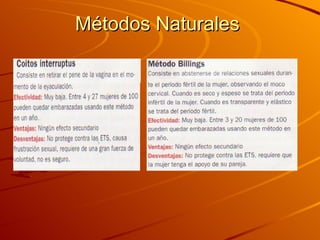 Métodos Naturales
 