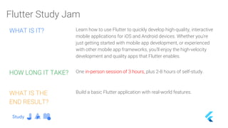 Flutter study jam 2019 | PDF