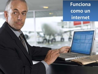 Funciona
como un
internet
 