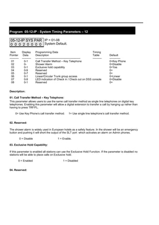 Par Timer Parameters Worksheet.pdf Gds 600 l programming -v2 | DOC