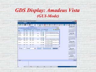 GDS Display: Amadeus Vista
(GUI-Mode)
 