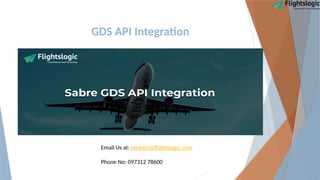 GDS API Integration | Travel GDS Systems | PPTX