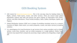 GDS Booking System | GDS Travel System | Travel Booking System | PPTX