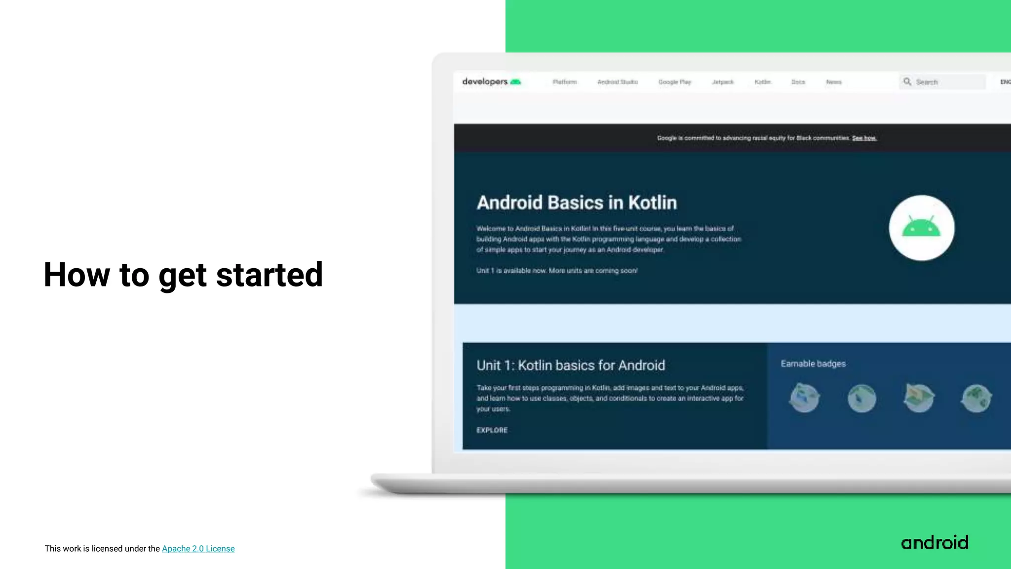 This work is licensed under the Apache 2.0 License
How to get started
 