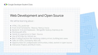 Google Developer Student Club Avantika University Info Session