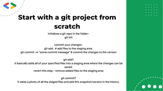 GDSC GIT AND GITHUB | PPT
