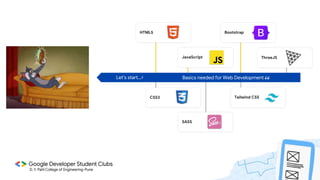 HTML5 Bootstrap
JavaScript
CSS3
SASS
Tailwind CSS
Basics needed for Web Development 👀
Let’s start…⚡️
ThreeJS
 