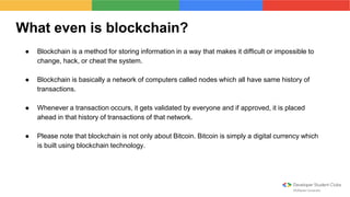 An introduction to blockchain | PPTX