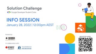 INFO SESSION
January 28, 2022 | 12:00pm AEST
In collaboration with:
Hosted by:
REGISTER HERE:
 