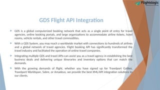 GDS Flight API Integration | Flight Booking API | GDS Integration | PPTX