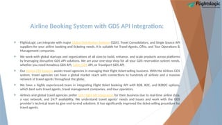 GDS Flight API Integration | Flight Booking API | GDS Integration | PPTX