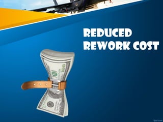 Reduced
rework cost
 