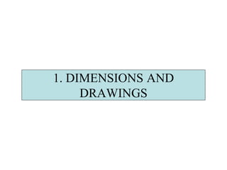 1. DIMENSIONS AND
DRAWINGS
 